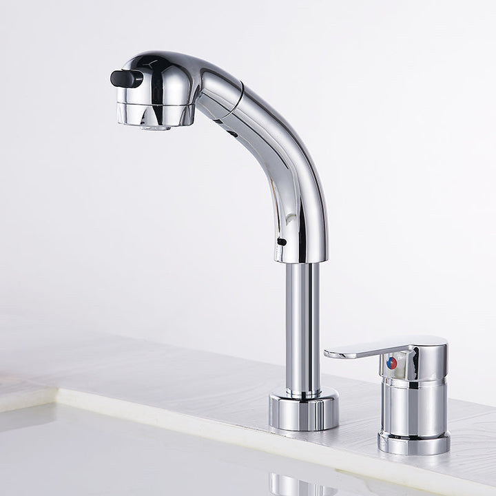 Lisslune | Vessel washbasin faucet High arc three-way spout 2-hole fittings