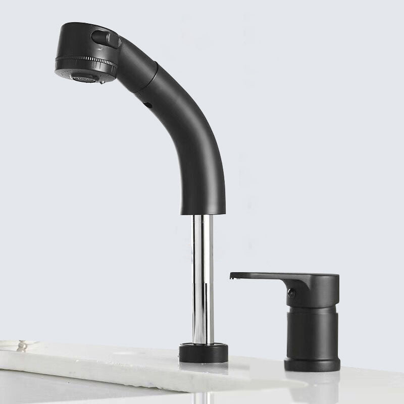 Lisslune | Vessel washbasin faucet High arc three-way spout 2-hole fittings