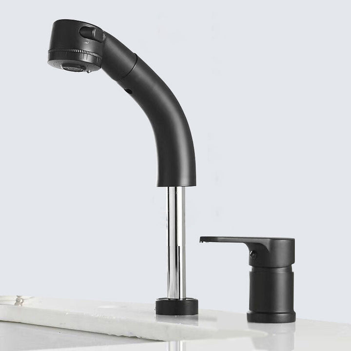 Lisslune | Vessel washbasin faucet High arc three-way spout 2-hole fittings