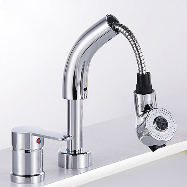 Lisslune | Vessel washbasin faucet High arc three-way spout 2-hole fittings