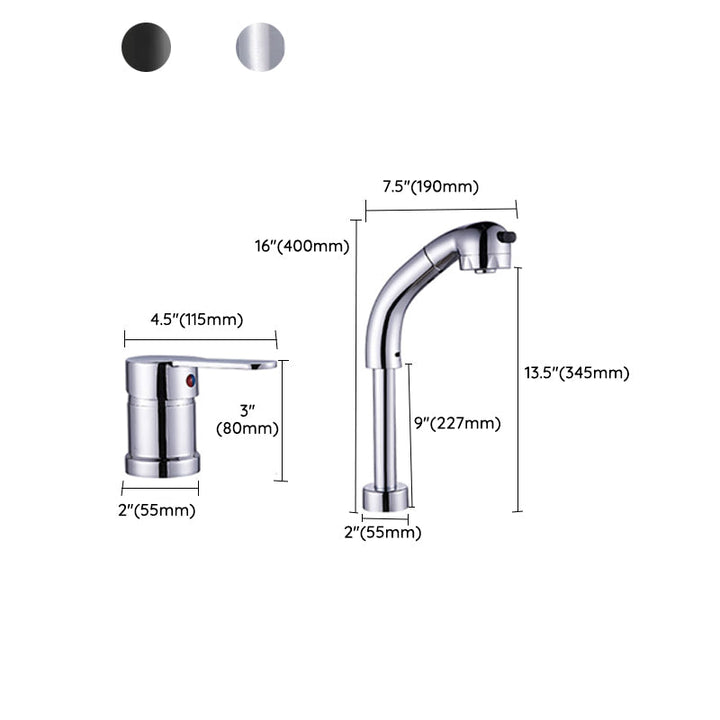 Lisslune | Vessel washbasin mixer High arch three-way faucet 2-hole fittings