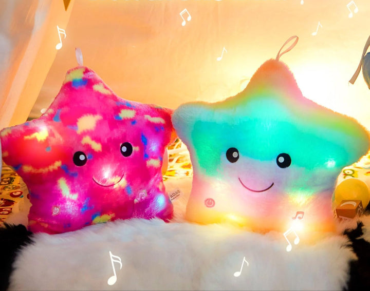 Lisslune | StarGlow Plush Night Light – Soft Stuffed Animal with Music and Light