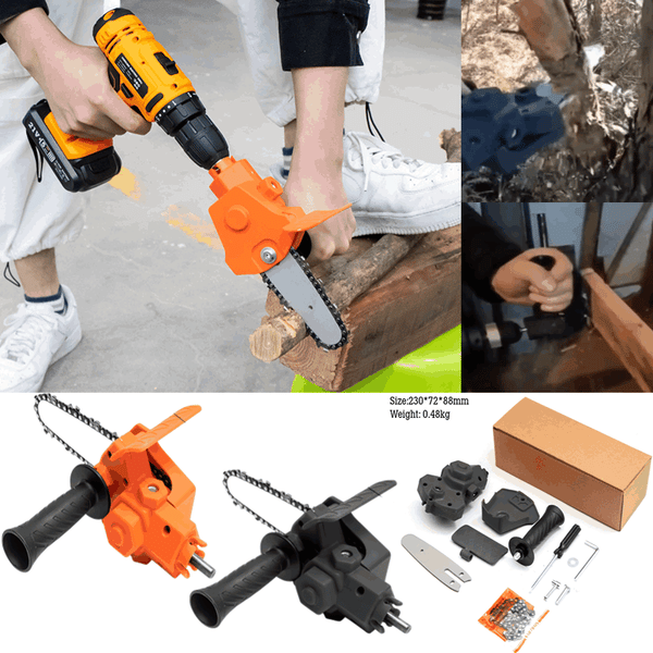 Lisslune | ELECTRIC DRILL MODIFIED TO ELECTRIC CHAINSAW DRILL ATTACHMENT