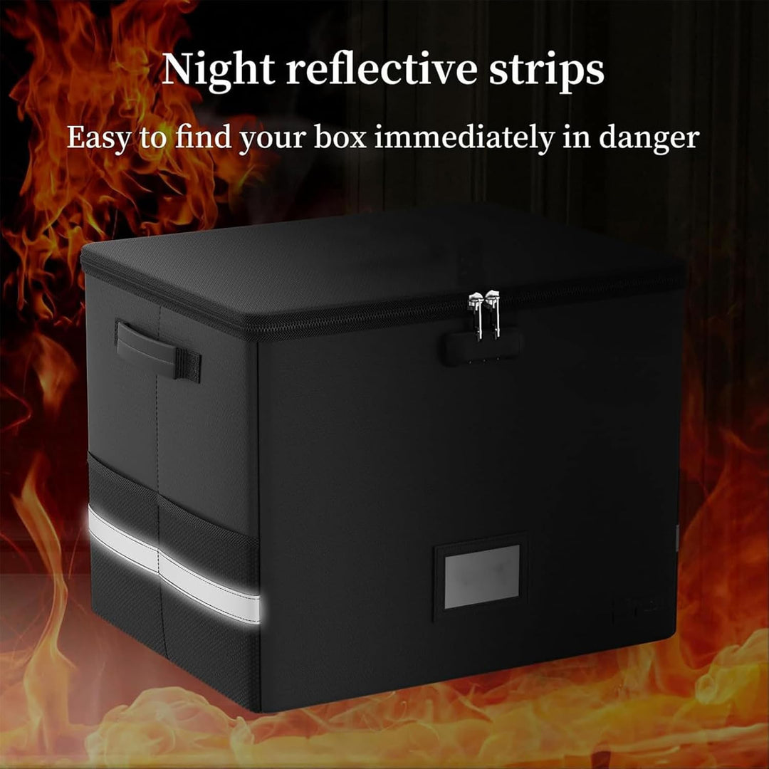 Lisslune | Fireproof Record Storage Case – Waterproof Organizer for 150+ 12-Inch Records – Arcion
