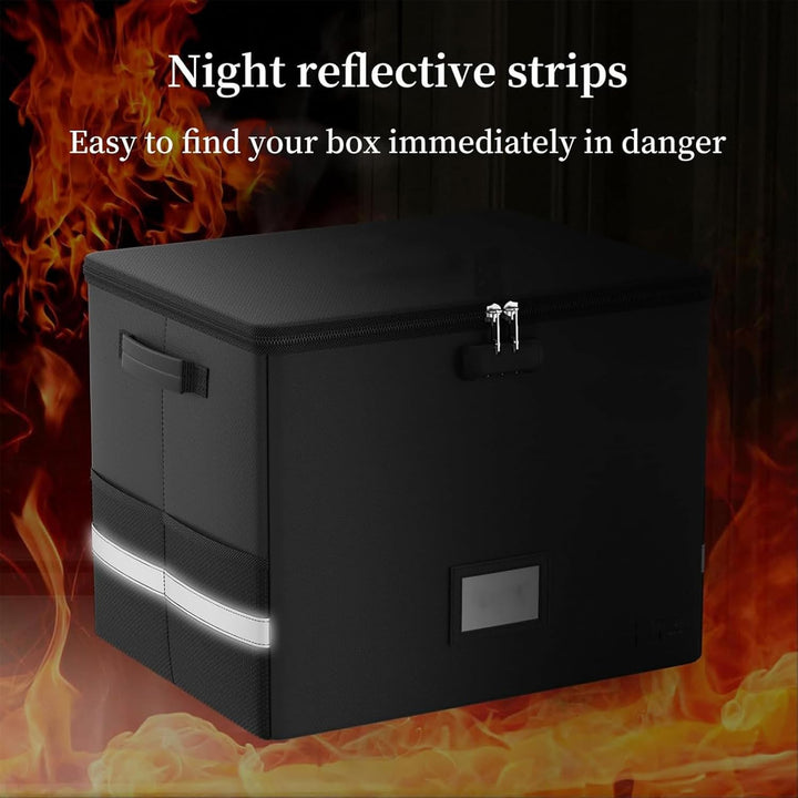 Lisslune | Fireproof Record Storage Case – Waterproof Organizer for 150+ 12-Inch Records – Arcion