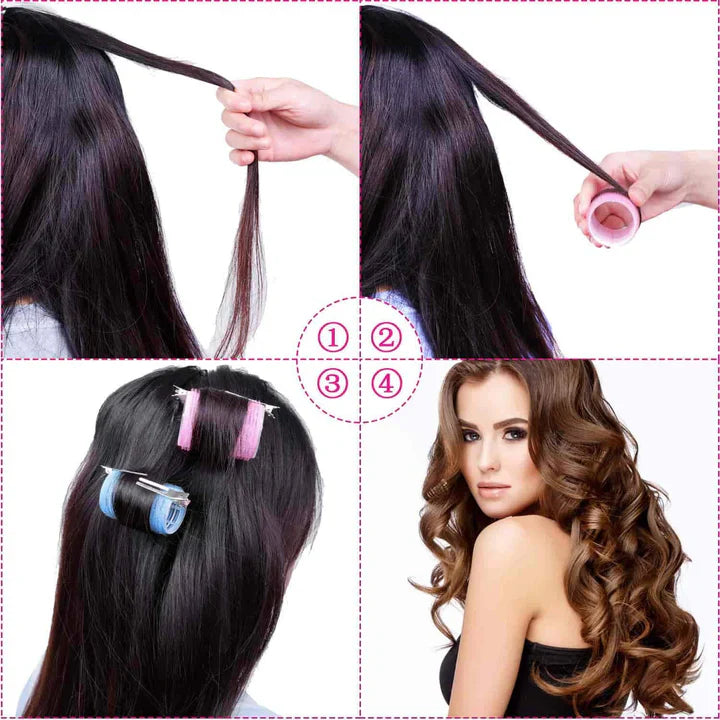 Lisslune | Self-adhesive hair rollers | For voluminous and long-lasting curls