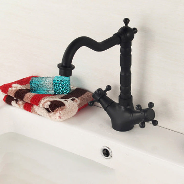 Lisslune | Deck Mounted Copper Roman Tub Faucet Double Handles Roman Tub Faucet Set