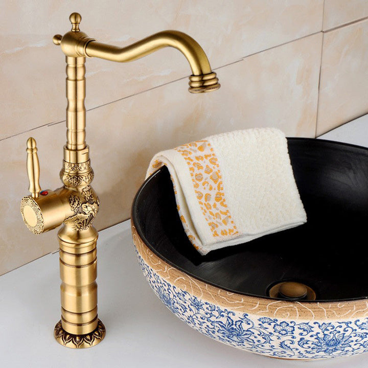 Lisslune | Deck Mounted Copper Roman Tub Faucet Double Handles Roman Tub Faucet Set