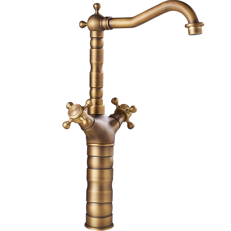 Lisslune | Deck Mounted Copper Roman Tub Faucet Double Handles Roman Tub Faucet Set