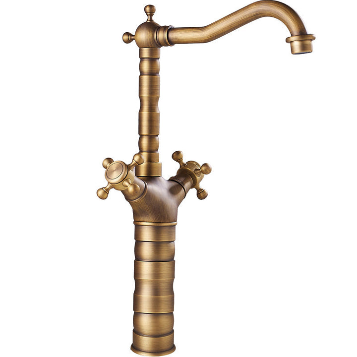 Lisslune | Deck Mounted Copper Roman Tub Faucet Double Handles Roman Tub Faucet Set