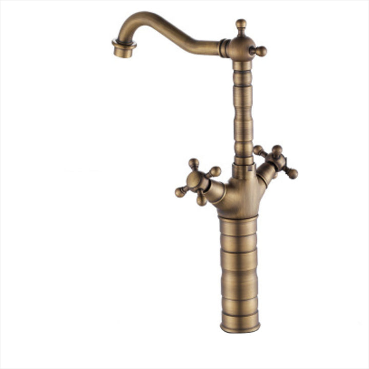 Lisslune | Deck Mounted Copper Roman Tub Faucet Double Handles Roman Tub Faucet Set