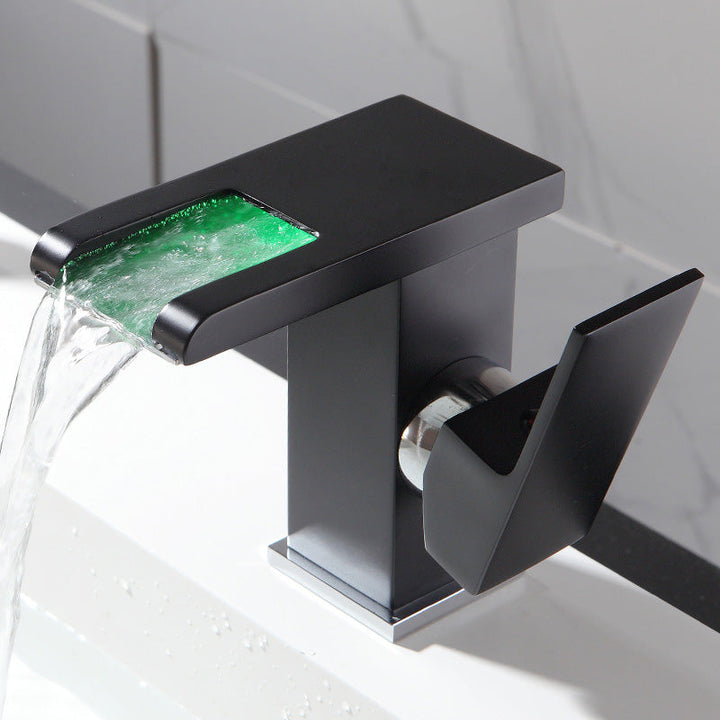 Lisslune | Basin faucet lever handle waterfall outlet bathroom fixture