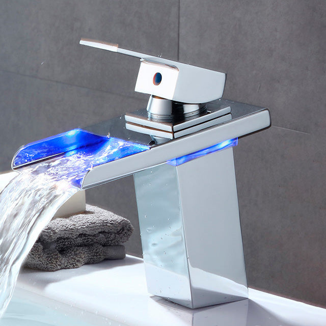 Lisslune | Basin faucet lever handle waterfall outlet bathroom fixture