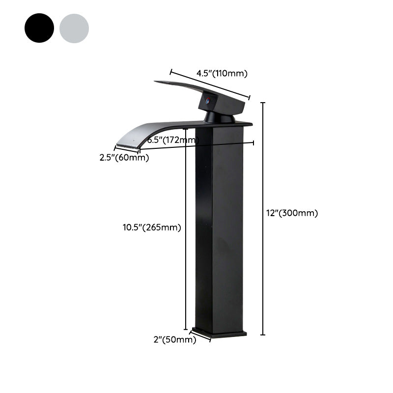 Lisslune | Basin faucet lever handle waterfall outlet bathroom fixture