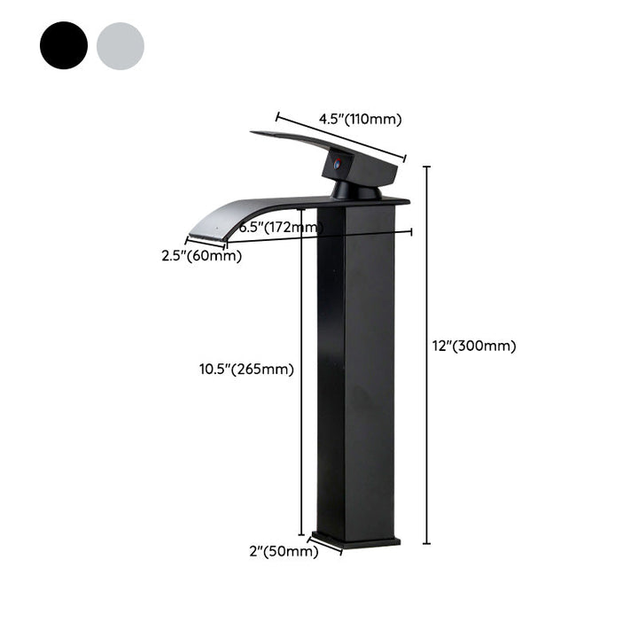 Lisslune | Basin faucet lever handle waterfall outlet bathroom fixture