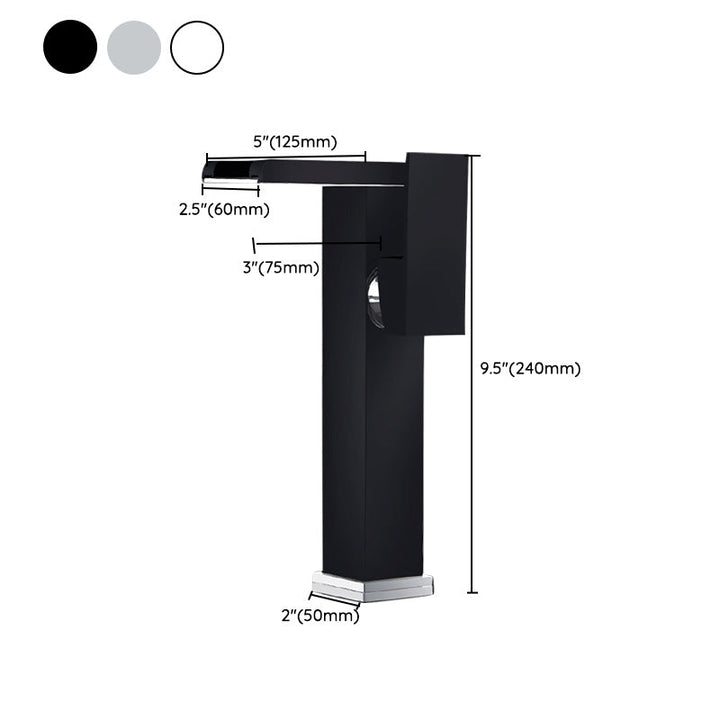 Lisslune | Basin faucet lever handle waterfall outlet bathroom fixture