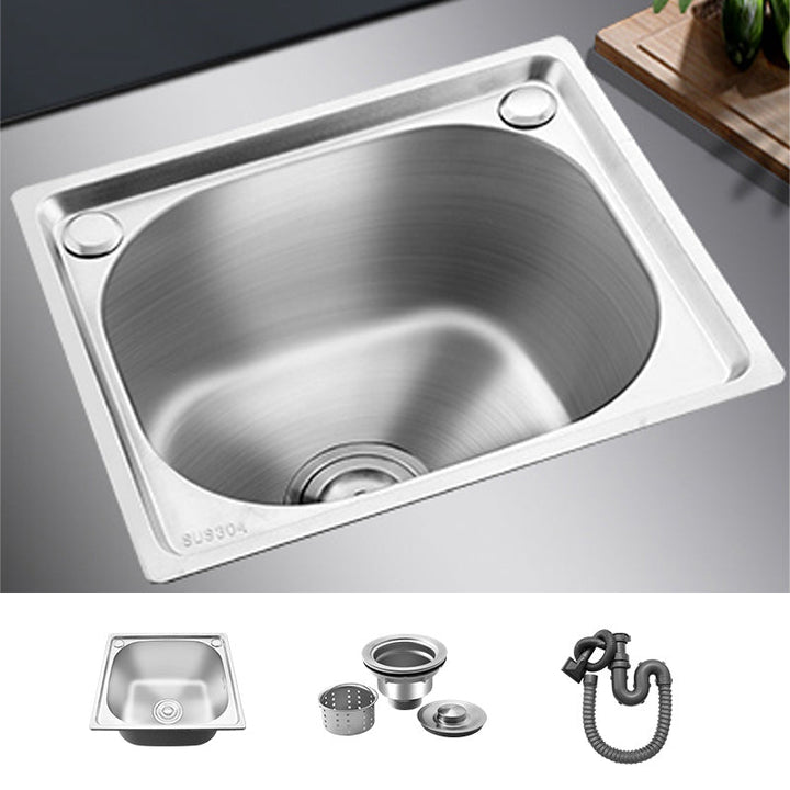 Lisslune | Modern Bar Prep Mirror Stainless Steel with Faucet Workstation Rack