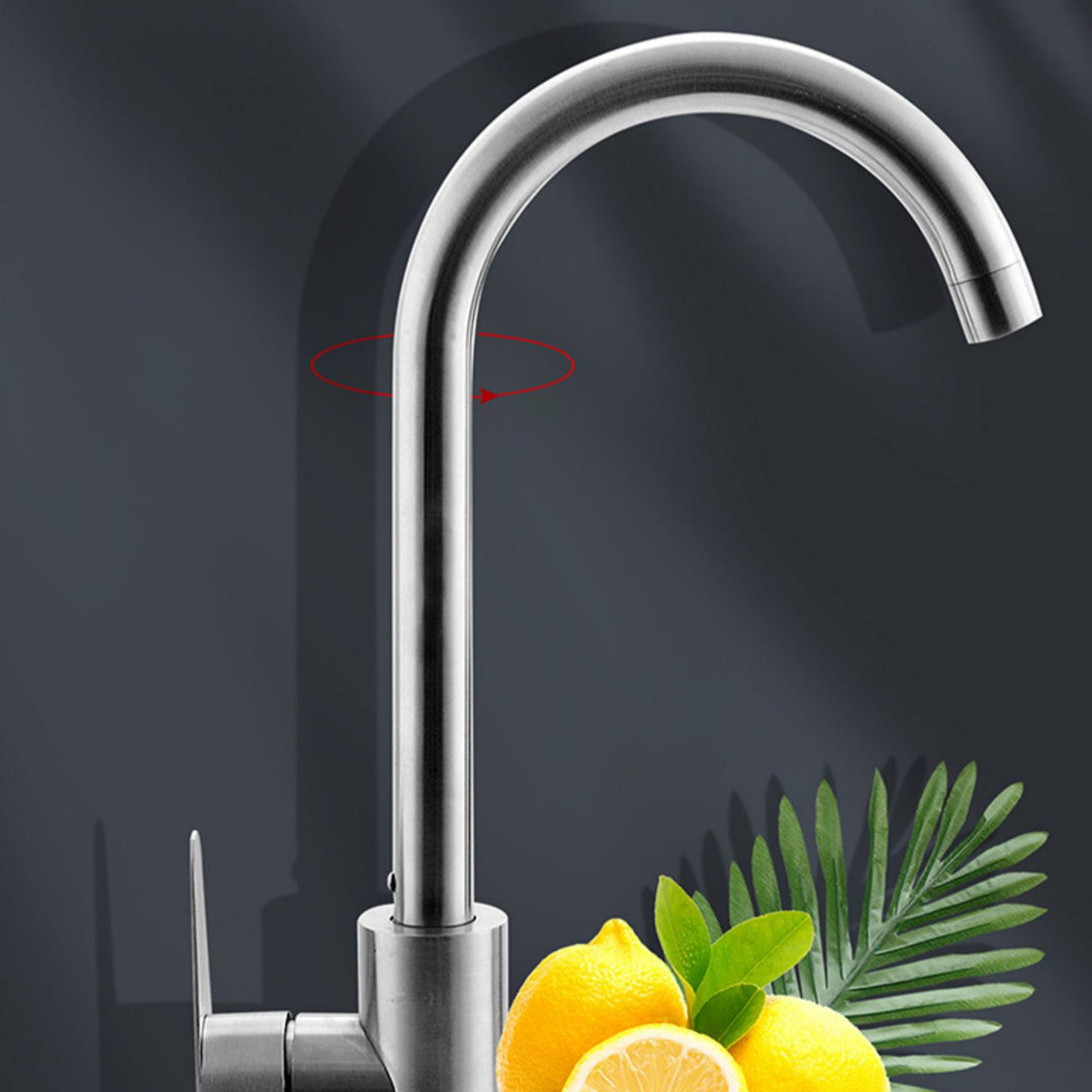 Lisslune | Modern Bar Prep Mirror Stainless Steel with Faucet Workstation Rack