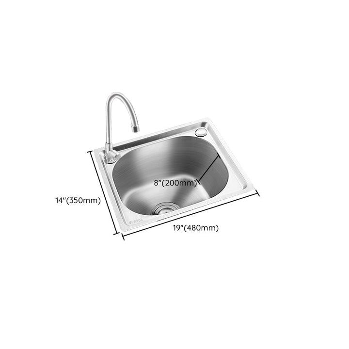 Lisslune | Modern Bar Prep Mirror Stainless Steel with Faucet Workstation Rack