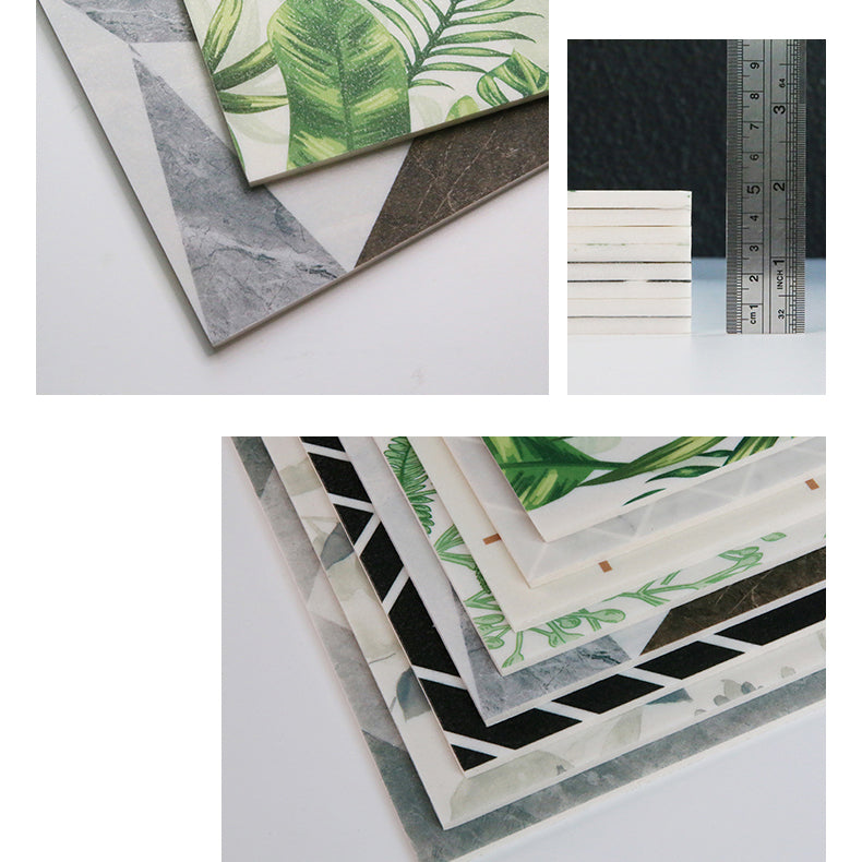 Lisslune | Plastic Peel and Stick Wall Tile Waterproof Single Panel Wallpaper with Rectangular Form