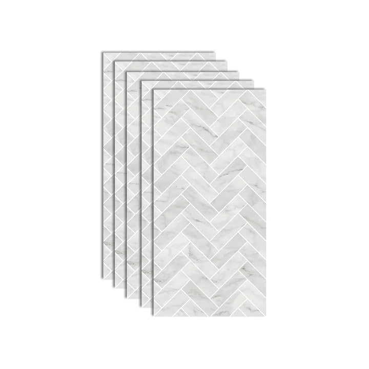 Lisslune | Plastic Peel and Stick Wall Tile Waterproof Single Panel Wallpaper with Rectangular Form