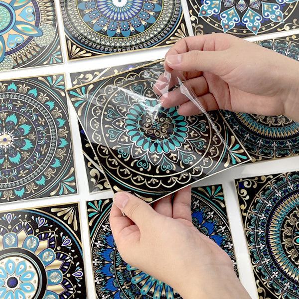 Lisslune | PVC Peel & Stick Mosaic Tile Square Mosaic Tiles Wallpaper with Waterproof