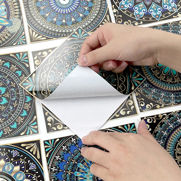 Lisslune | PVC Peel & Stick Mosaic Tile Square Mosaic Tiles Wallpaper with Waterproof