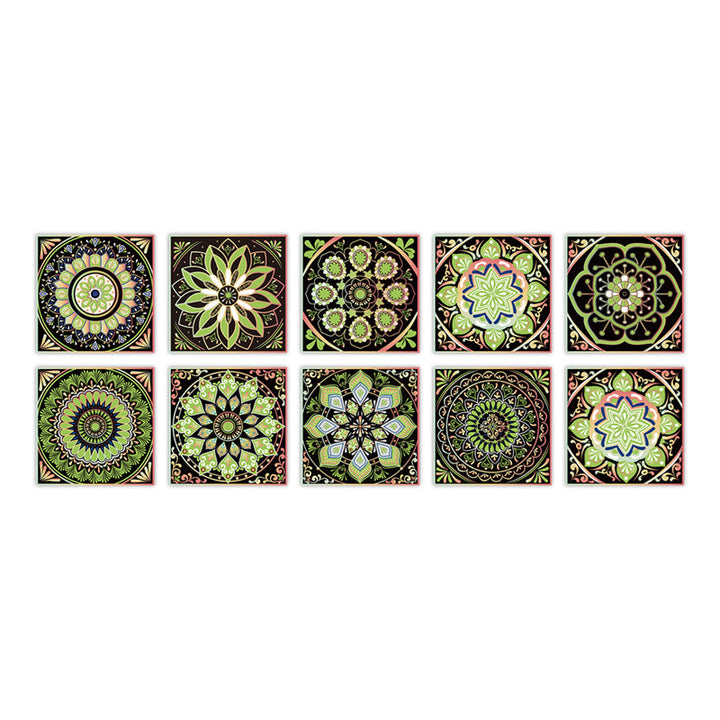 Lisslune | PVC Peel & Stick Mosaic Tile Square Mosaic Tiles Wallpaper with Waterproof