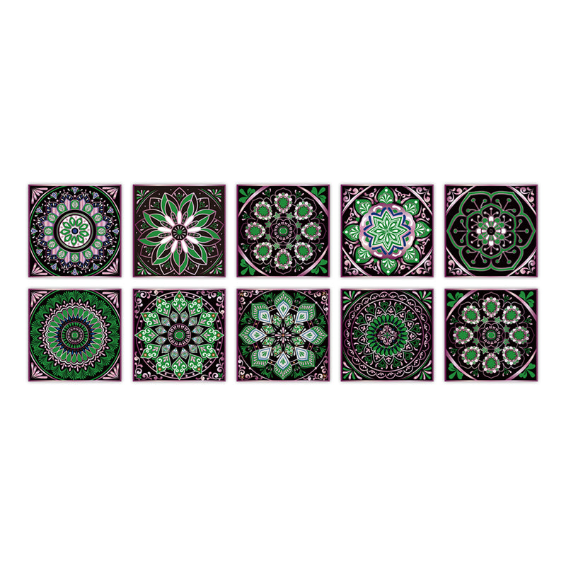 Lisslune | PVC Peel & Stick Mosaic Tile Square Mosaic Tiles Wallpaper with Waterproof