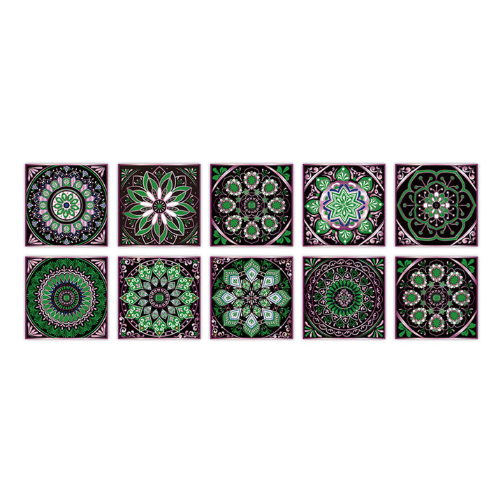 Lisslune | PVC Peel & Stick Mosaic Tile Square Mosaic Tiles Wallpaper with Waterproof