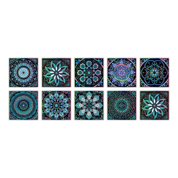 Lisslune | PVC Peel & Stick Mosaic Tile Square Mosaic Tiles Wallpaper with Waterproof