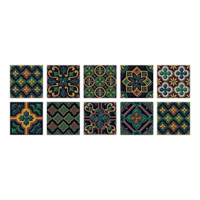 Lisslune | PVC Peel & Stick Mosaic Tile Square Mosaic Tiles Wallpaper with Waterproof