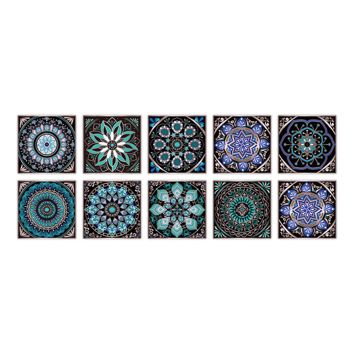 Lisslune | PVC Peel & Stick Mosaic Tile Square Mosaic Tiles Wallpaper with Waterproof