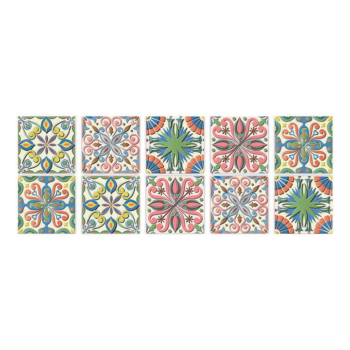 Lisslune | Square Peel & Stick Mosaic Tile PVC Waterproof Mosaic Tile Wallpaper