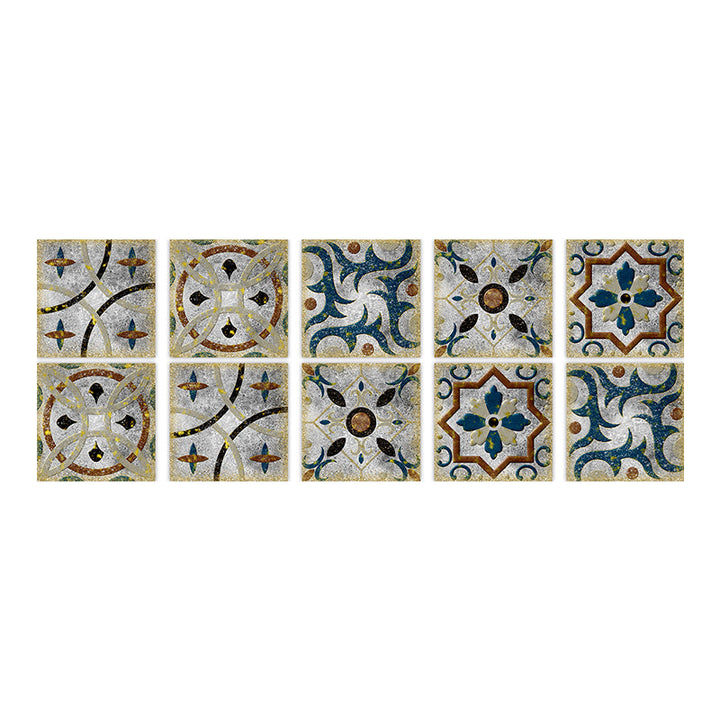 Lisslune | Square Peel & Stick Mosaic Tile PVC Waterproof Mosaic Tile Wallpaper