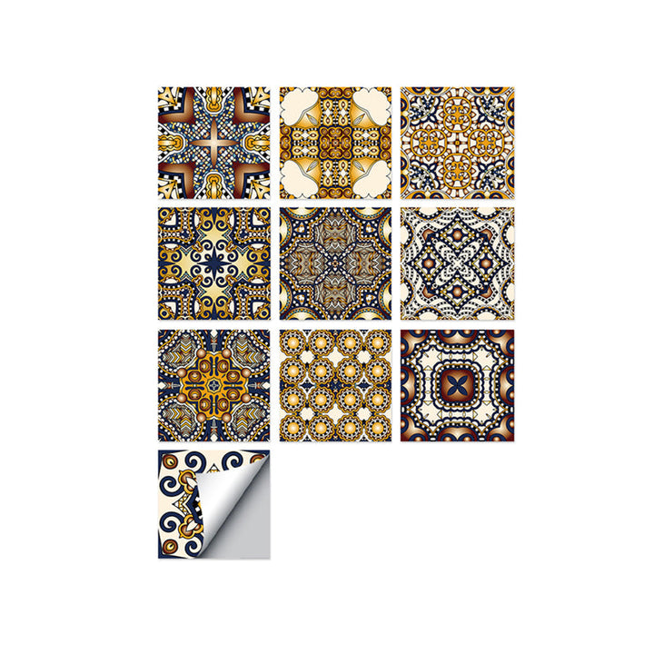 Lisslune | Square Peel & Stick Mosaic Tiles PVC Mosaic Tiles Wallpaper with Waterproof