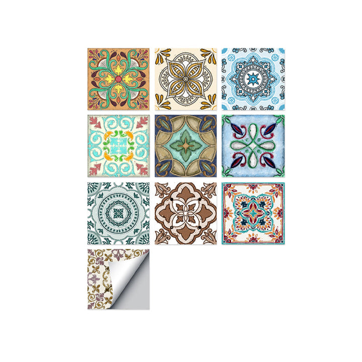 Lisslune | Square Peel & Stick Mosaic Tiles PVC Mosaic Tiles Wallpaper with Waterproof