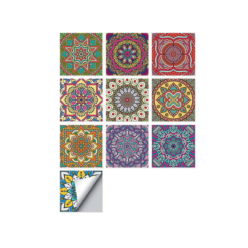 Lisslune | Square Peel & Stick Mosaic Tiles PVC Mosaic Tiles Wallpaper with Waterproof