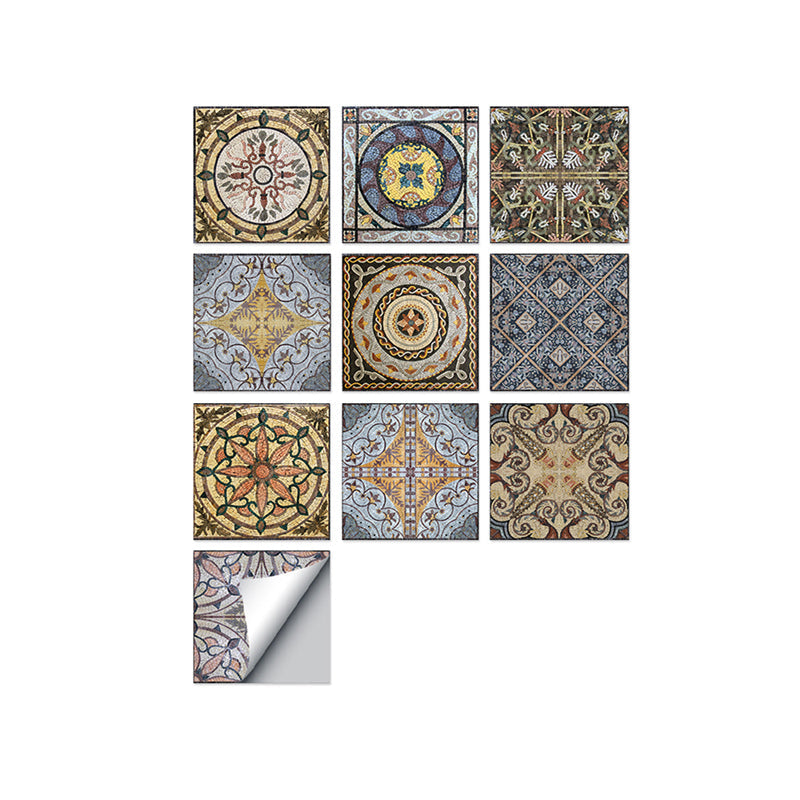 Lisslune | Square Peel & Stick Mosaic Tiles PVC Mosaic Tiles Wallpaper with Waterproof