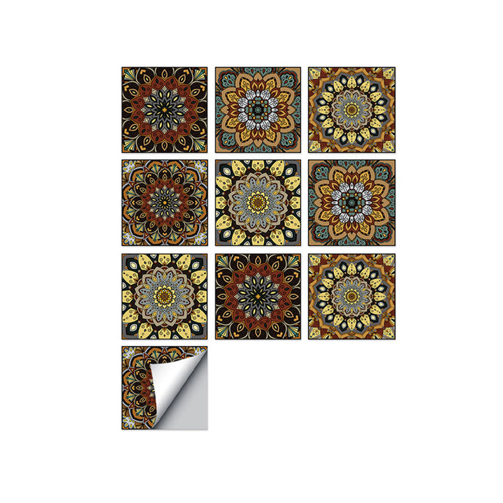 Lisslune | Square Peel & Stick Mosaic Tiles PVC Mosaic Tiles Wallpaper with Waterproof