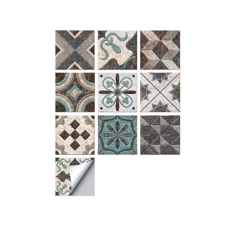 Lisslune | Square Peel & Stick Mosaic Tiles PVC Mosaic Tiles Wallpaper with Waterproof