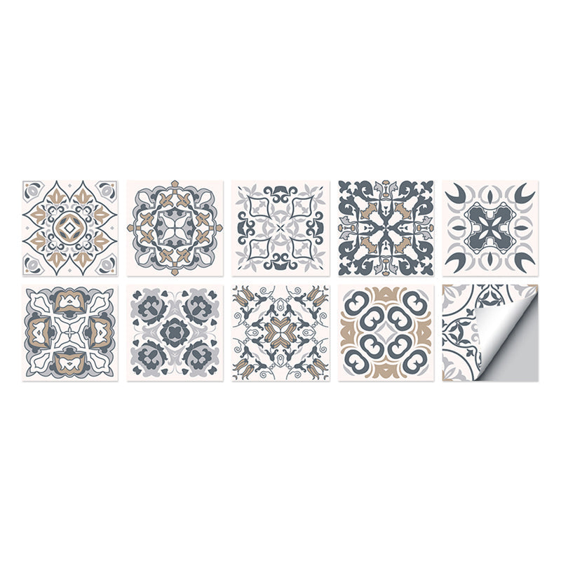 Lisslune | Square Peel & Stick Mosaic Tiles PVC Mosaic Tiles Wallpaper with Waterproof