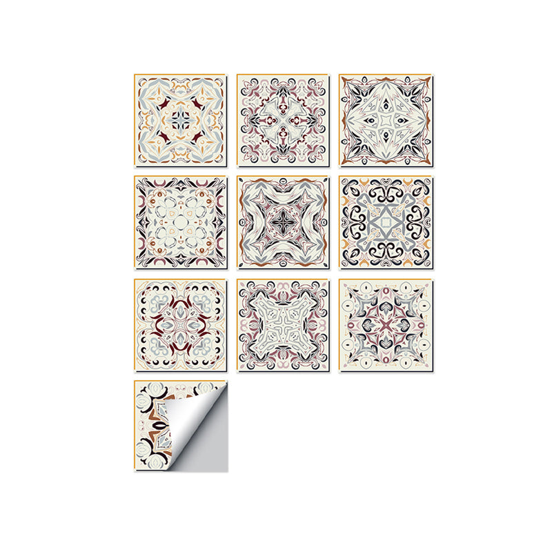 Lisslune | Square Peel & Stick Mosaic Tiles PVC Mosaic Tiles Wallpaper with Waterproof
