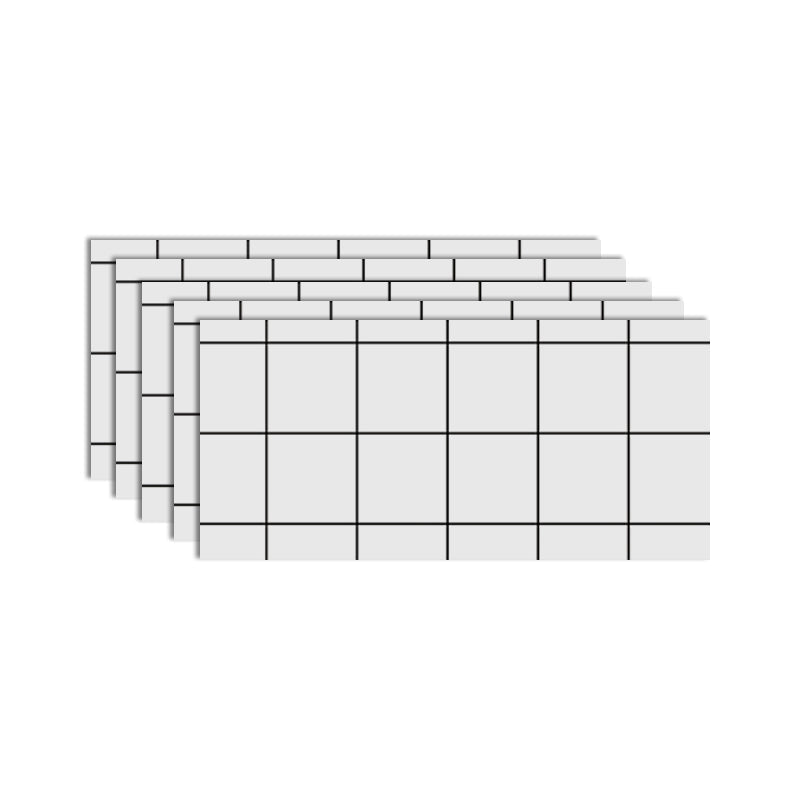 Lisslune | Single Tile Wallpaper PVC Rectangular Peel and Stick Wall Tile