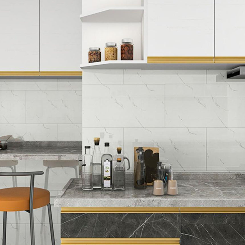 Lisslune | Single Tile Wallpaper PVC Rectangular Peel and Stick Wall Tile