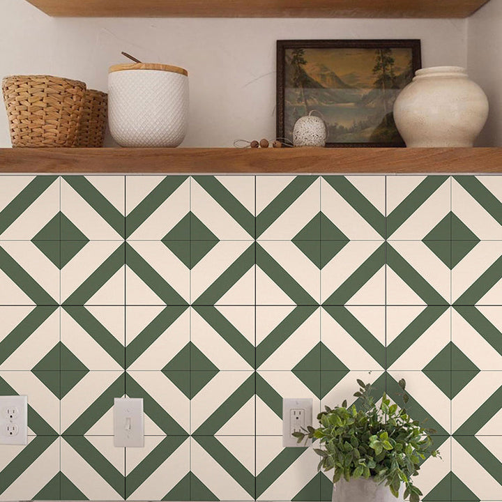 Lisslune | PVC Peel and Stick Wall Tile Square Single Tile Wallpaper with Slip Resistance