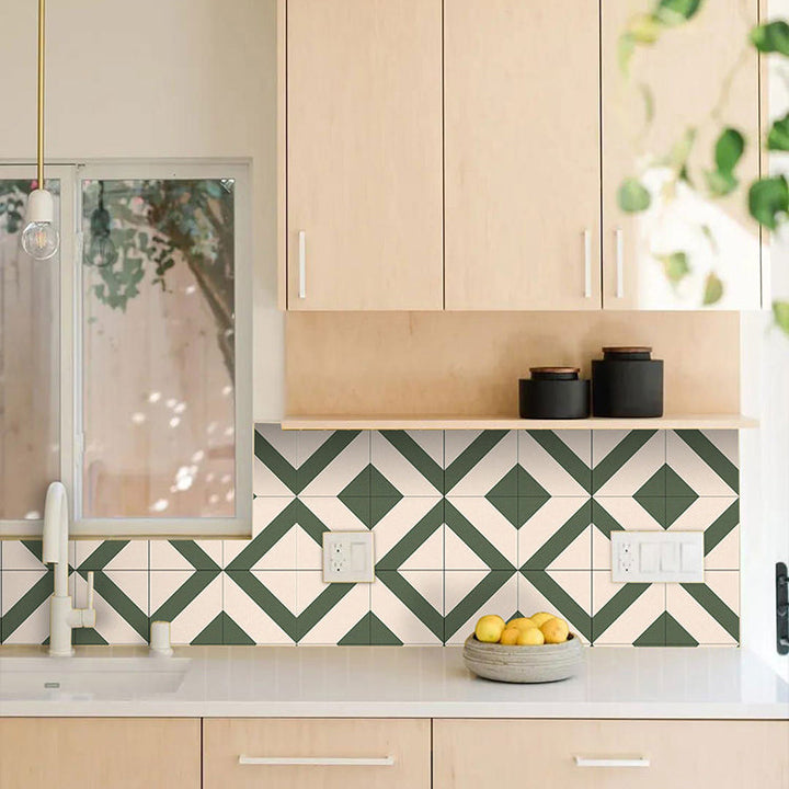 Lisslune | PVC Peel and Stick Wall Tile Square Single Tile Wallpaper with Slip Resistance
