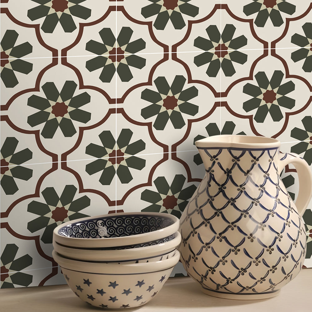 Lisslune | Single Tile Wallpaper Square PVC Peel & Stick Field Tile with Waterproof