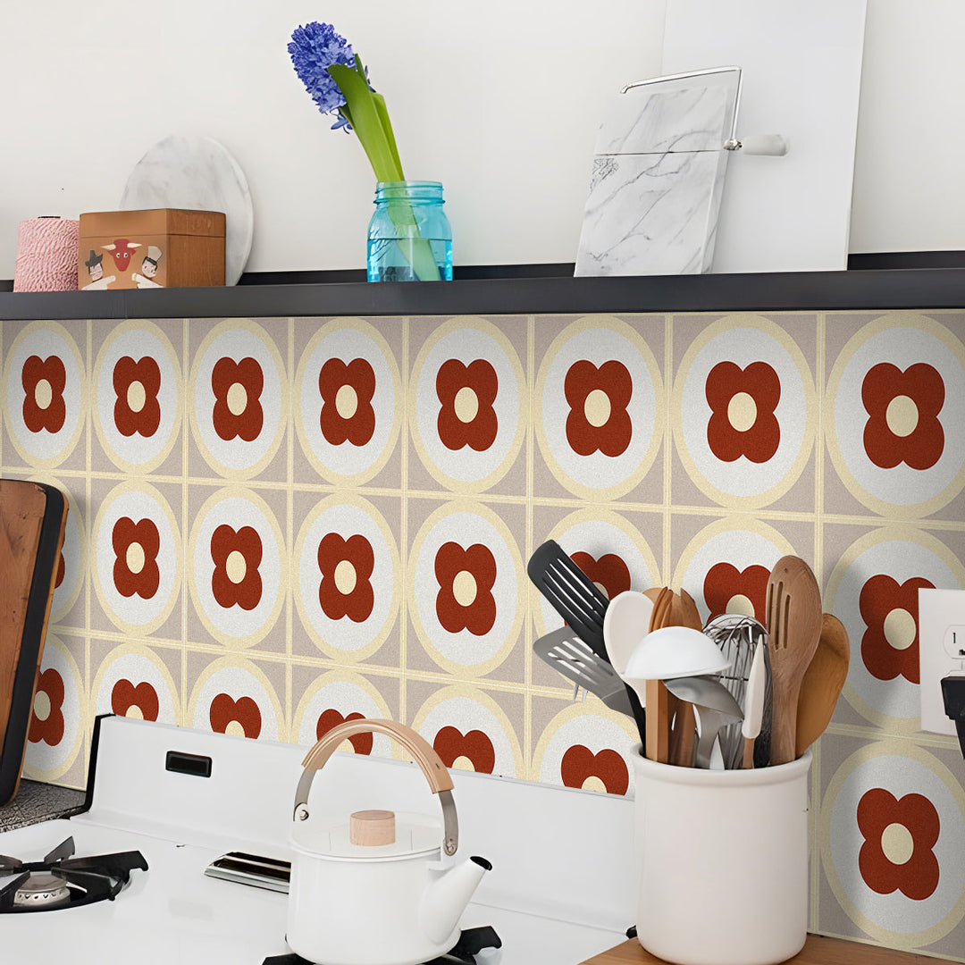 Lisslune | Square Peel & Stick Field Tile Waterproof PVC Peel and Stick Wall Tile