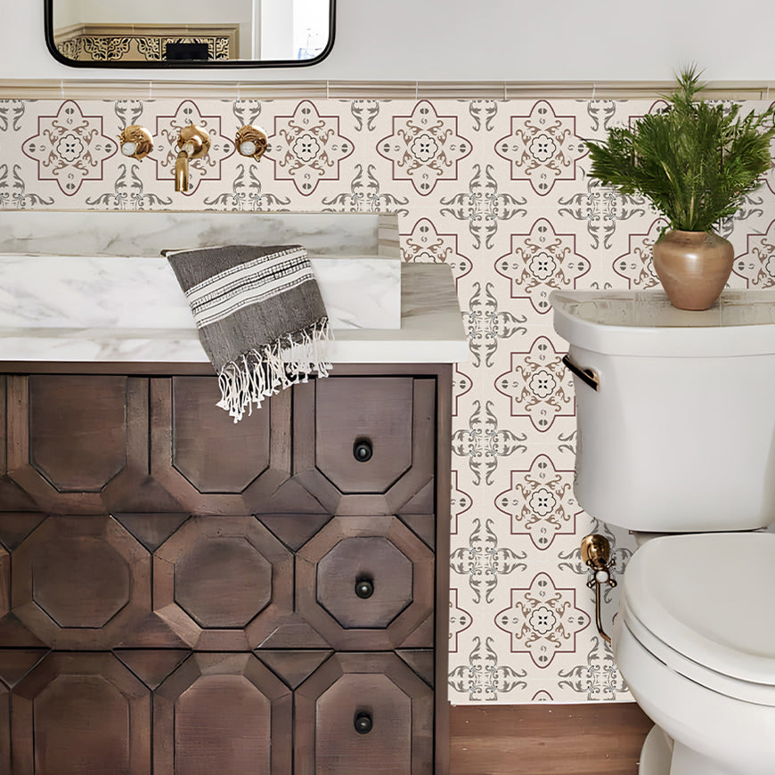 Lisslune | PVC Peel & Stick Square Tile Peel & Stick Tile